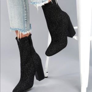 Kendall + Kylie Hailey 4 Metallic Ankle Sock Boot